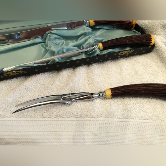 VTG GLOHill Carving Set in Original Box Connaissuers Choice John Palmer Like New - Picture 6 of 7